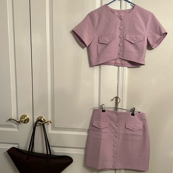 Revolve: Song of Style Lilac Button Down Set - Picture 2 of 7